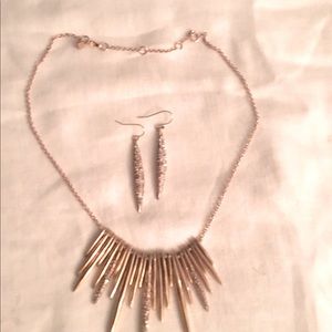 Earrings and necklace